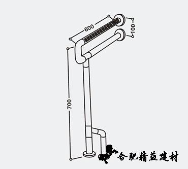 落地u型无障碍马桶扶手